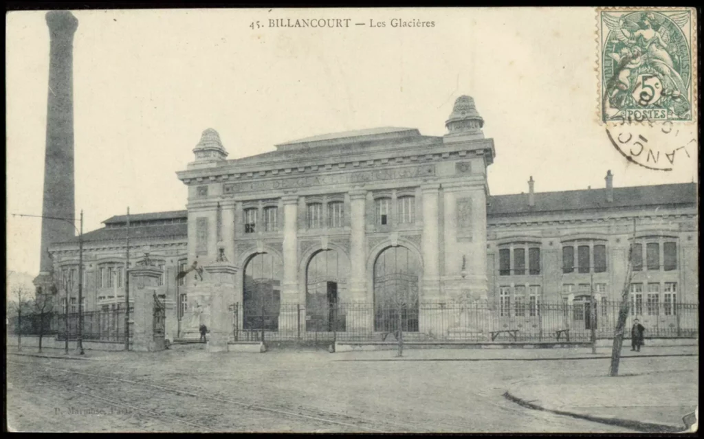 Billancourt, Les Glacières, rue de Meudon, carte postale, 1907. Archives municipales de Boulogne-Billancourt